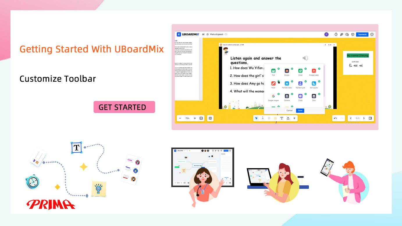 Customize Toolbar with UBoardMix